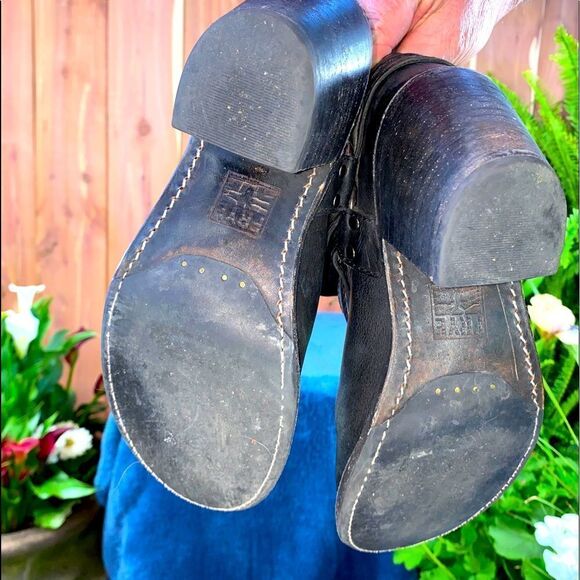 Ladies leather heeled boots size 7 by Fray - Picture 9 of 11